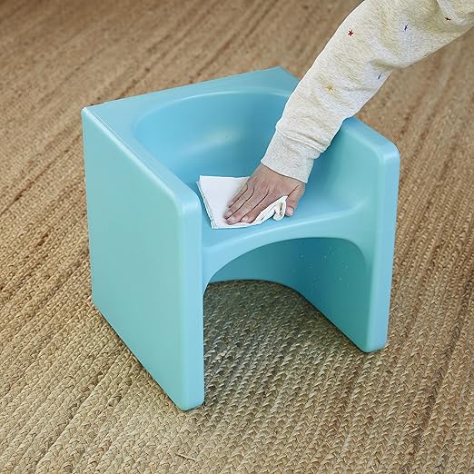 ECR4Kids Tri-Me 3-In-1 Cube Chair, Kids Furniture, Cyan