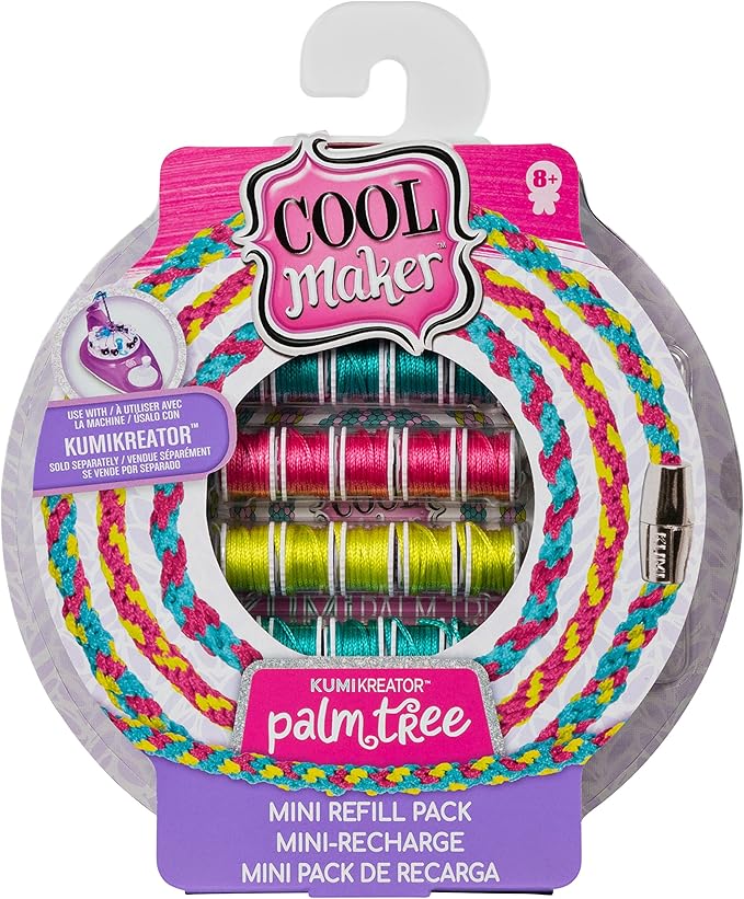 Cool Maker, KumiKreator Palm Tree Mini Fashion Pack Refill, Friendship Bracelet Activity Kit