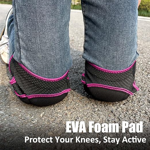 Working Knee Pads for Women, Mens Knee Protector for Cleaning, Flooring, Crawling Work, Safety Knee Pads for Gardening, Weeding, Carpeting– Breathable & Elastic Kneeling Pad for Concrete Floor for Christmas, Pink S