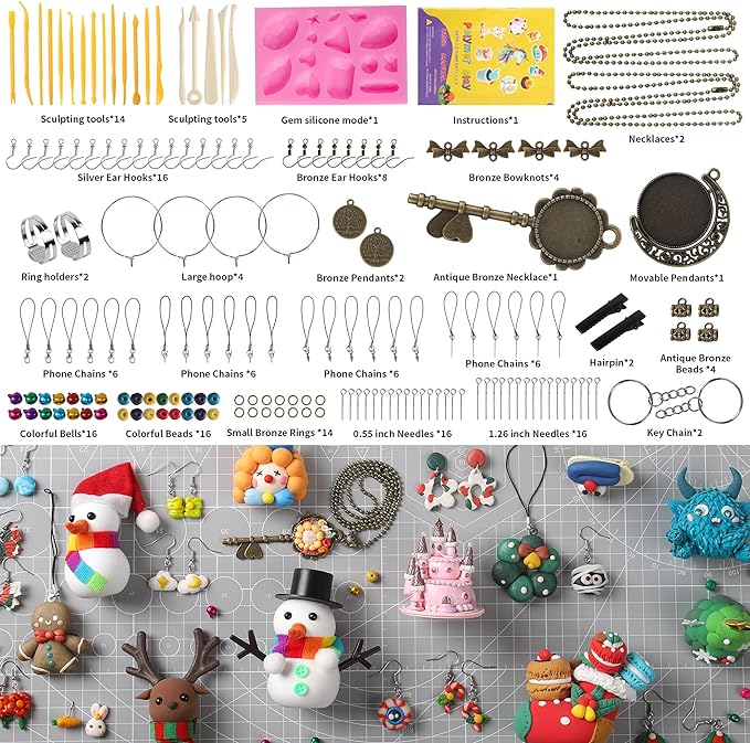 Aestd-ST Polymer Clay Kits, 85 Colors Oven Bake Modeling Clay for Kids, Non-Sticky Molding Clay with Sculpting Tools and DIY Accessories, Holiday Gift for Children and Artists.