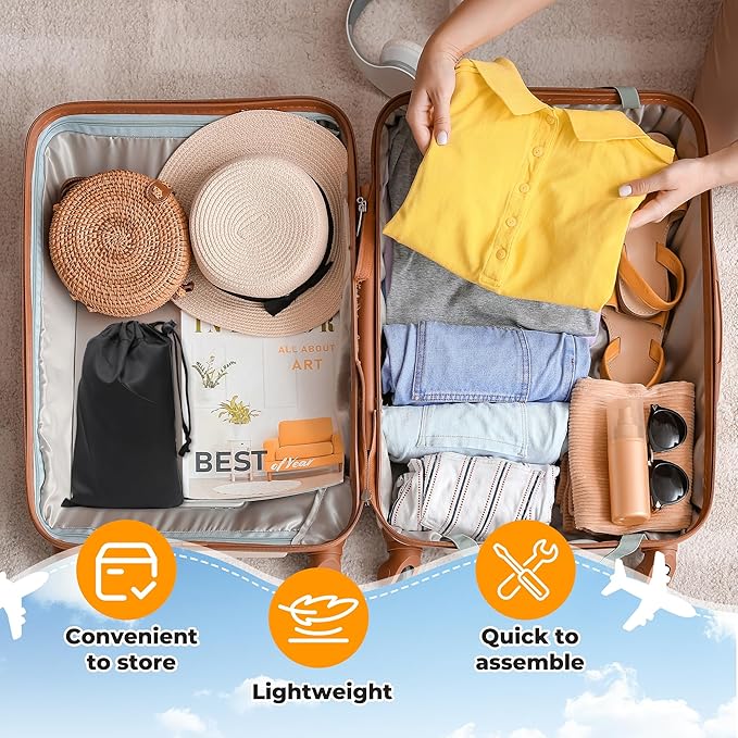 KwonfaiDelil Airplane Foot Hammock - Portable Travel Foot Rest with Adjustable & Detachable Straps for Ergonomic Support on Flights, Cars, Trains, Lightweight & Packable for Long Haul Travel & Office