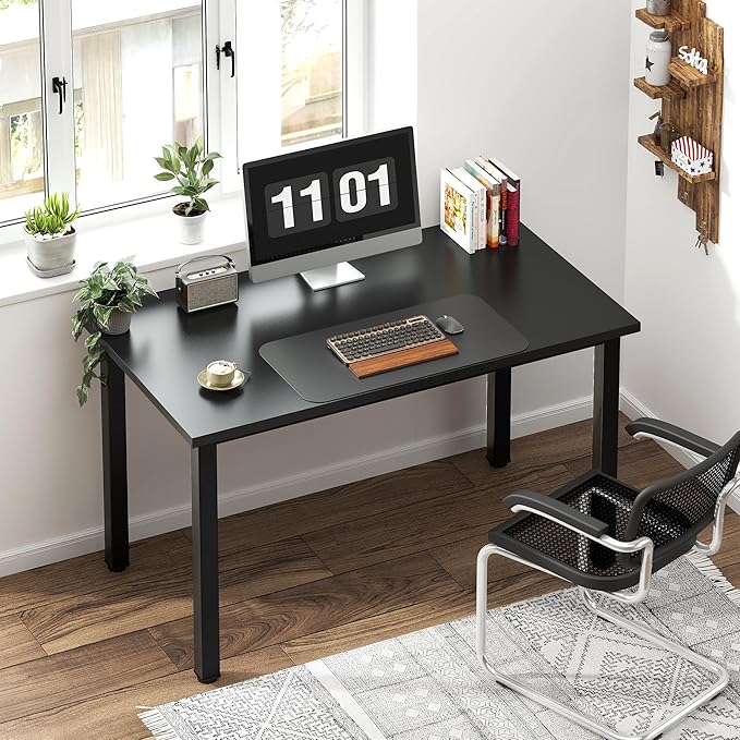 Need Small Computer Desk 39.4 inches Sturdy Writing Desk for Small Spaces, Small Desk Teens Desk Study Table Laptop Desk, Black