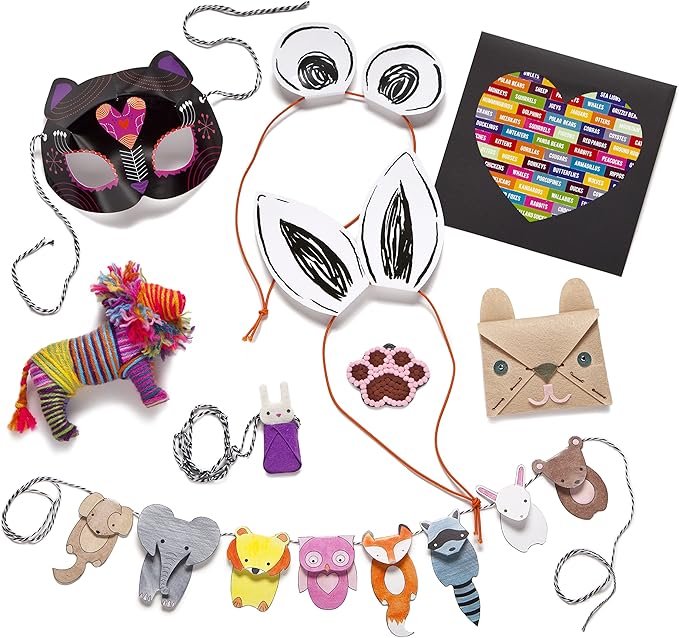 Craft-tastic – I Love Animals Kit – Craft Kit Makes 8 Animal-Themed Projects