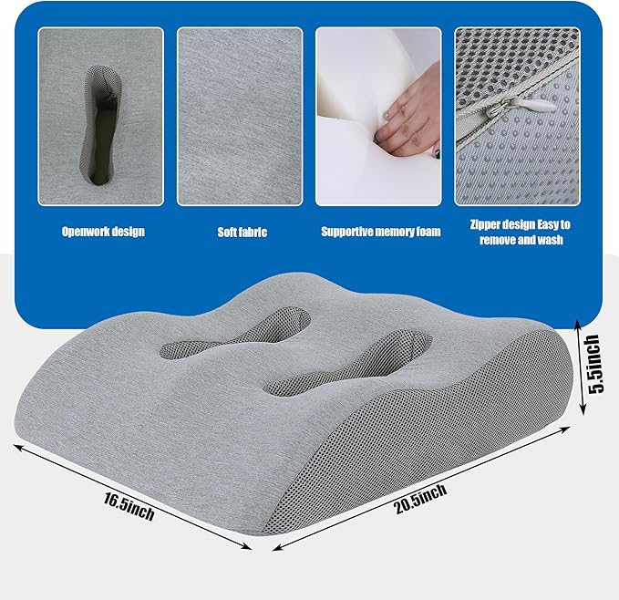 BALAPET Leg Elevation Pillows for After Surgery, Ergonomic Breathable Elevation Pillow for Post-Surgery, Post-Injury, Memory Foam Elevation Promotes Circulation & Reduces Swelling and Pain