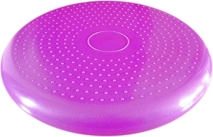 AppleRound Inflated Wobble Cushion with Hand Pump, Air Stability Board (Extra Thick), Core Balance Disc for Adults, Sensory Wiggle Seat for Kids, Flexible Seating for All Age, 13.5in / 34cm Diameter