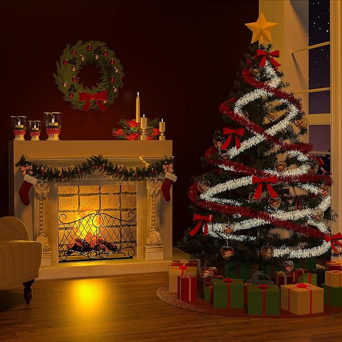 Clear Plastic Ornaments, Pack of 10 Individual 80mm Clear Plastic Heart Christmas Ornaments,Fillable Balls for Christmas Tree Decor, Wedding Party, DIY Crafts by S SEEKINGTAG