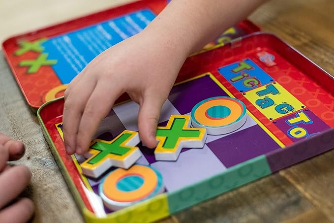 Bendon TS Shure Tic-Tac-Toe Games Magnetic Activity Tin with Foam Magnet Sheet 50522