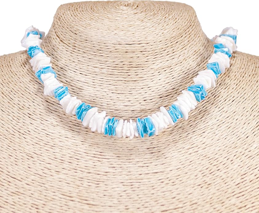 BlueRica Puka Shell Chips Necklace & Anklet Set (Multi)