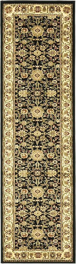 SAFAVIEH Lyndhurst Collection Runner Rug - 2'3" x 18', Black & Ivory, Traditional Oriental Design, Non-Shedding & Easy Care, Ideal for High Traffic Areas in Living Room, Bedroom (LNH212A)