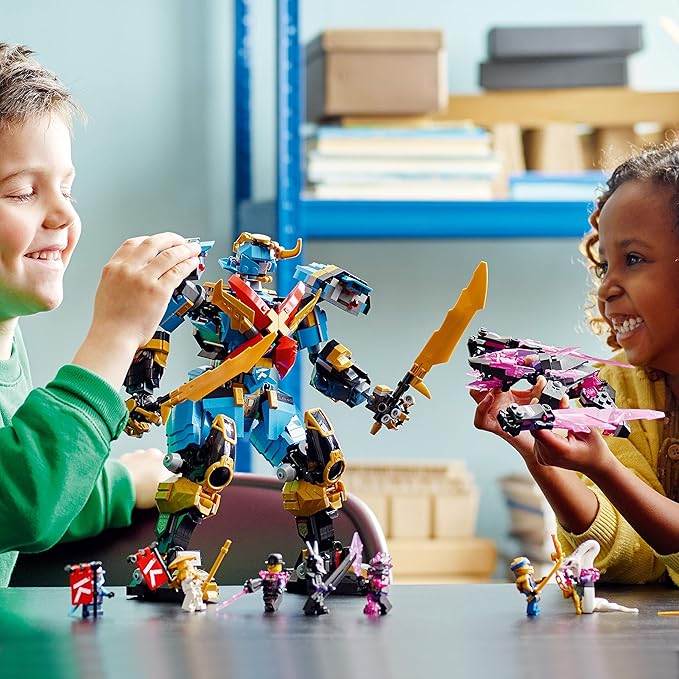 LEGO NINJAGO Nya's Samurai X MECH Action Figure, 71775 Robot Ninja Toy with Golden Jay Plus 7 Minifigures