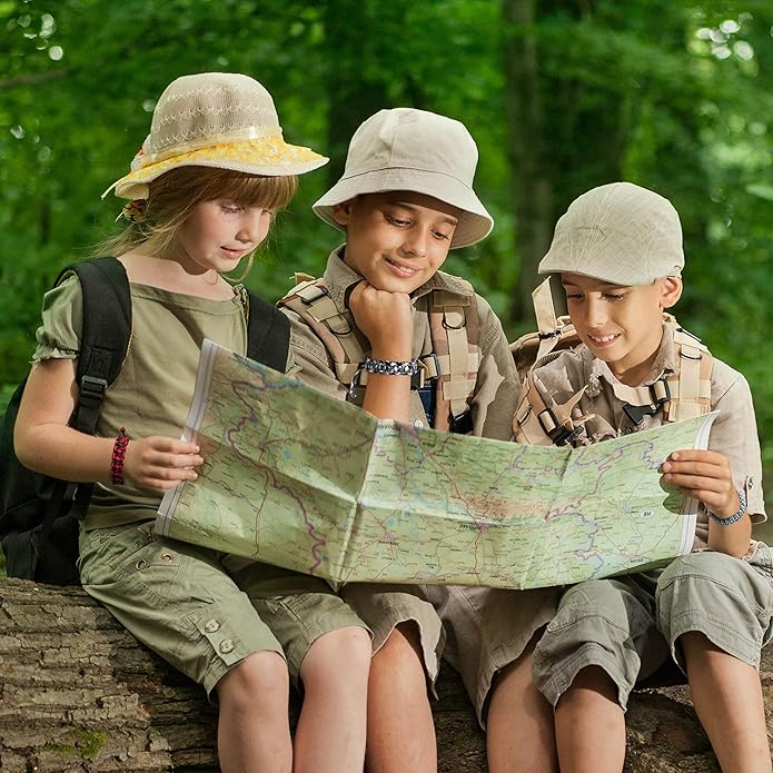 Inbagi 50 Pieces Adjustable Paracord Bracelets Bulk Friendship Bracelets Camo Parachute Survival Bracelet Braided Wristband for Women Men Camping Climbing Theme Party Favor, 6 Colors