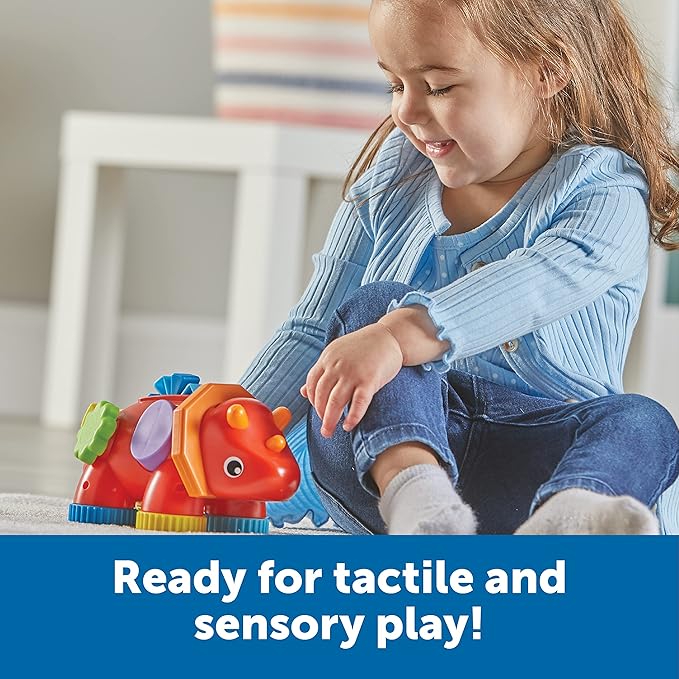 Learning Resources Tracy The Fidget Triceratops - Sensory Toys for Toddlers, Fidget Toys for Kids, Travel Toys for Toddlers