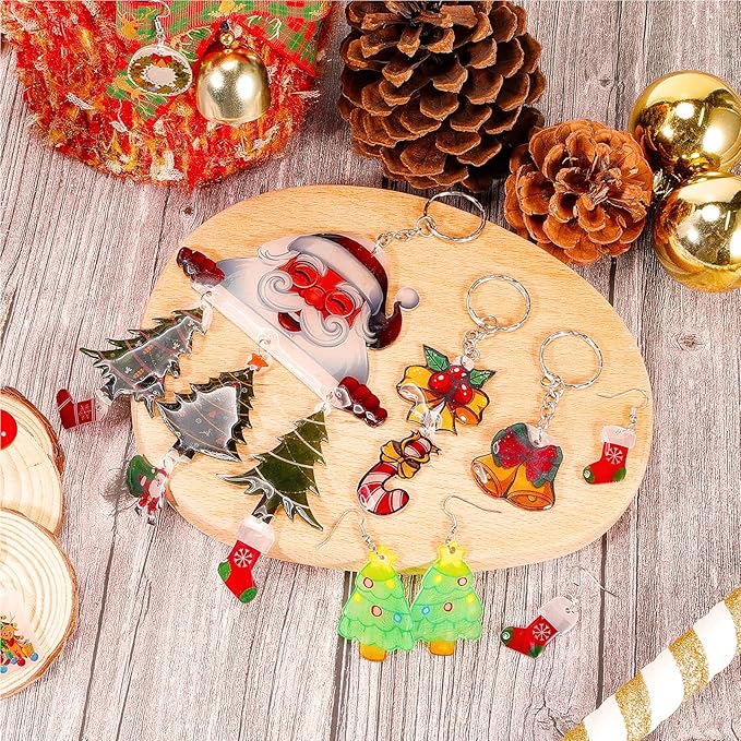 Auihiay Printable Shrink Plastic Sheet Kit, Include Heat Gun, UV Resin, UV Lamp, 20 PCS Printable Shrink Papers and Rich DIY Tools for Crafts Kids DIY Jewelry Making, DIY Christmas Ornaments