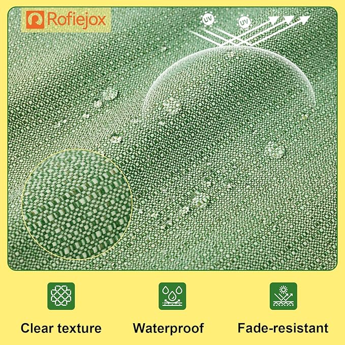 Waterproof Bench Cushion 36 Inch - Oliven Fabric, High-Density Foam, Non-Slip Bottom, Soft Durable Outdoor Tufted Long Seat Cushion for Window Garden Furniture (Green, 36x14x4 Inch)