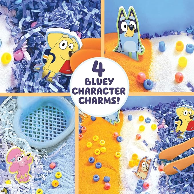 Horizon Group USA Official Bluey Seek & Find Sensory Bin, Ready-to-Use Sensory Toys, Sensory Bin for Kids with Lid, Play Sand, Scoops & Tongs, Exclusive Bluey Toys, Sensory Toys for Toddlers 3-4