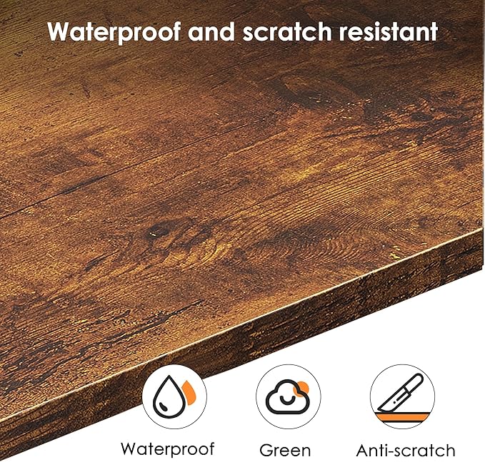 Need Small Computer Desk 31.5 inches Sturdy Writing Desk for Small Spaces, Teens Study Table Laptop Desk, Rustic Brown AC3-8040-FB