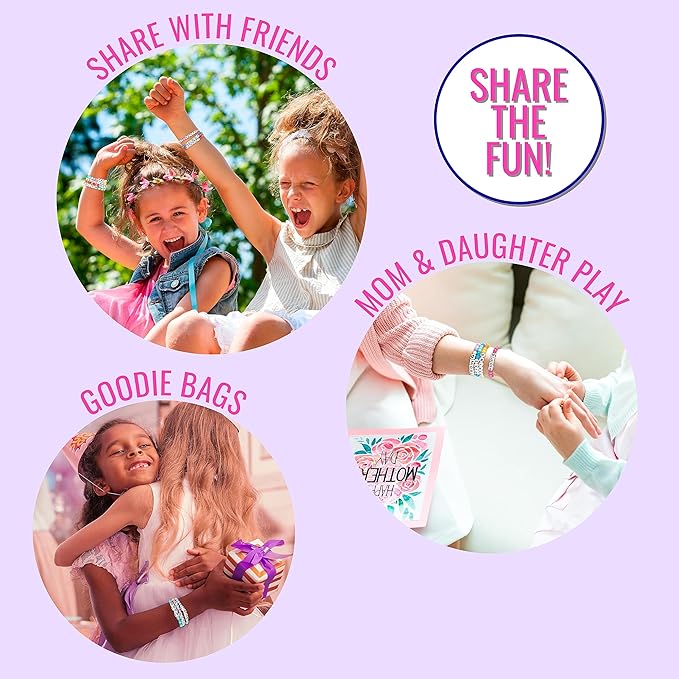 Expressions 16pc Tear & Share Bracelets w/ PASTEL Beads - Novelty Message Bracelets To Share With Friends, Colorful Letter Beaded Bracelets, Shareable Party Favor Jewelry For Kids And Teens