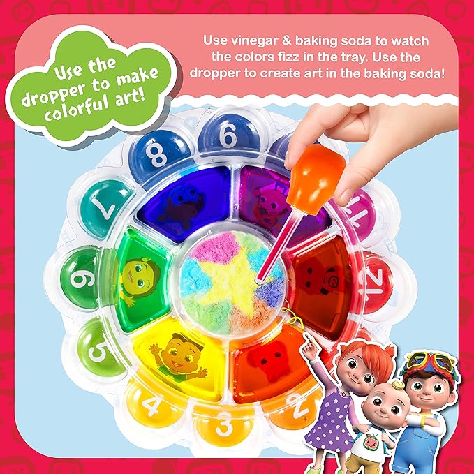 Cocomelon Color Science Kit - 5 Kids Science Experiments of Mixing, Sorting and Counting - Color Chemistry Lab Set for Kids - Educational Learning STEM Science Kits