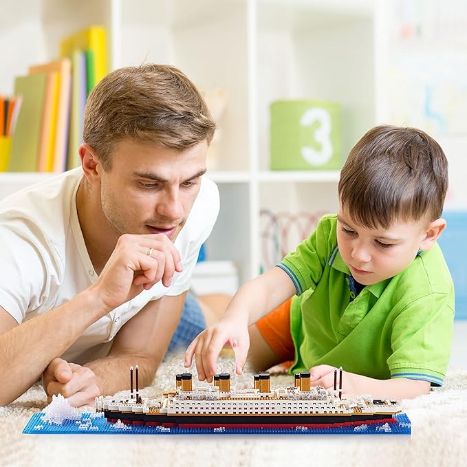 Titanic Ship Model Building Block Set for Adults Cruise Ship MIicro Blocks DIY Educational Toys for Kids Ages of 14+ 1872 Pieces