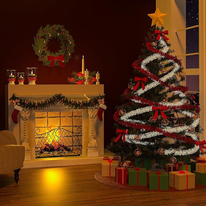 Clear Christmas Ornaments,Pack of 10 Individual 80mm Clear Plastic Ornaments for Crafts by S SEEKINGTAG