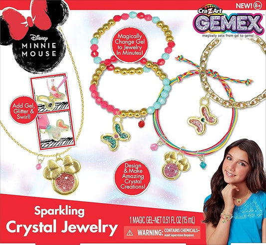 Cra-Z-Art Disney Minnie Mouse Gemex Sparkling Crystal Jewelry Kit Amazon Exclusive