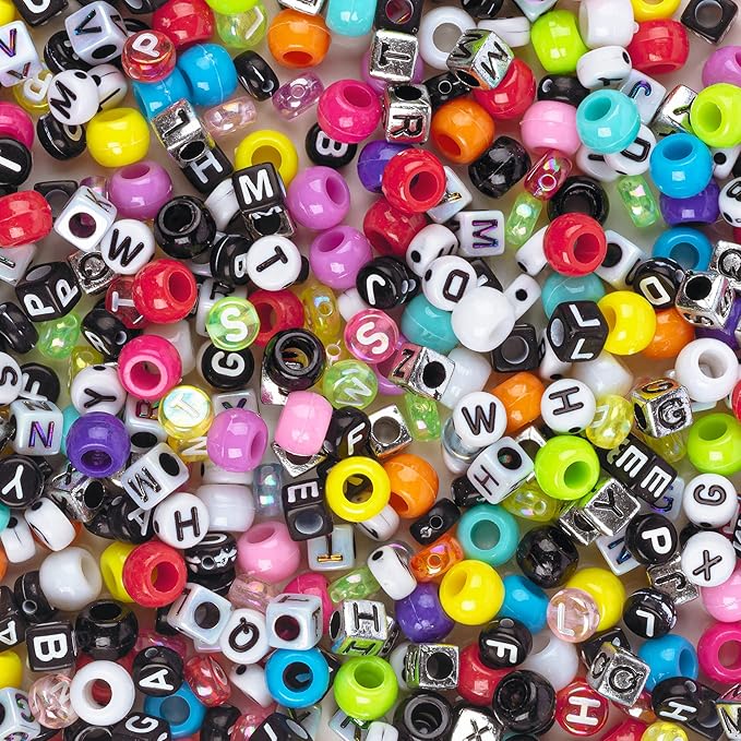 Fashion Angels Alphabet Bead Kit, 500+ Colorful Charms and Beads With Small Bead Organizer - Preppy Bracelet Making Kit for Teen Girls, Recommended for Ages 8 And Up