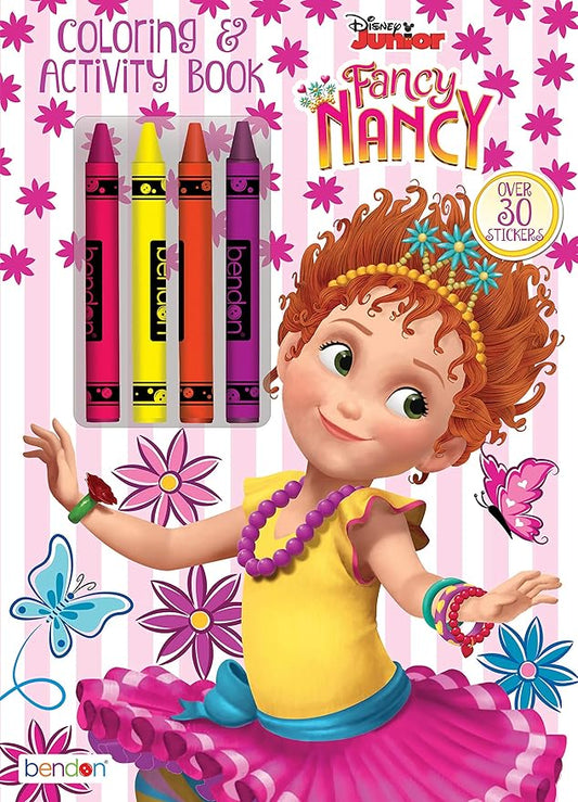 Fancy Nancy Coloring Book Set - Fancy Nancy Coloring and Activity Book with Crayons | Arts and Crafts Kit for Kids