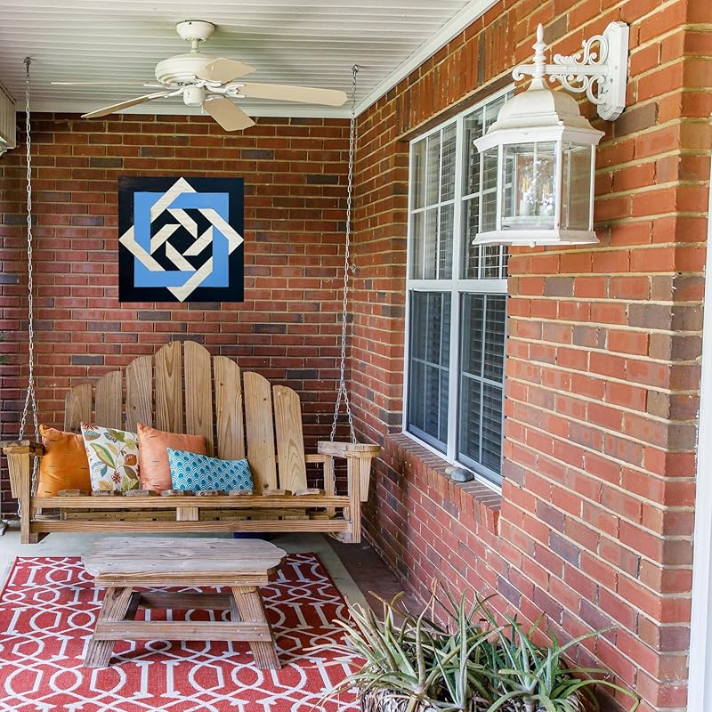 Large Unfinished Barn Quilt Kit Square Wooden Sign to Paint, Country Decor Wall Art Quilts Block Painting Kits (15 inches, Slip Knot) AVTRBoutique