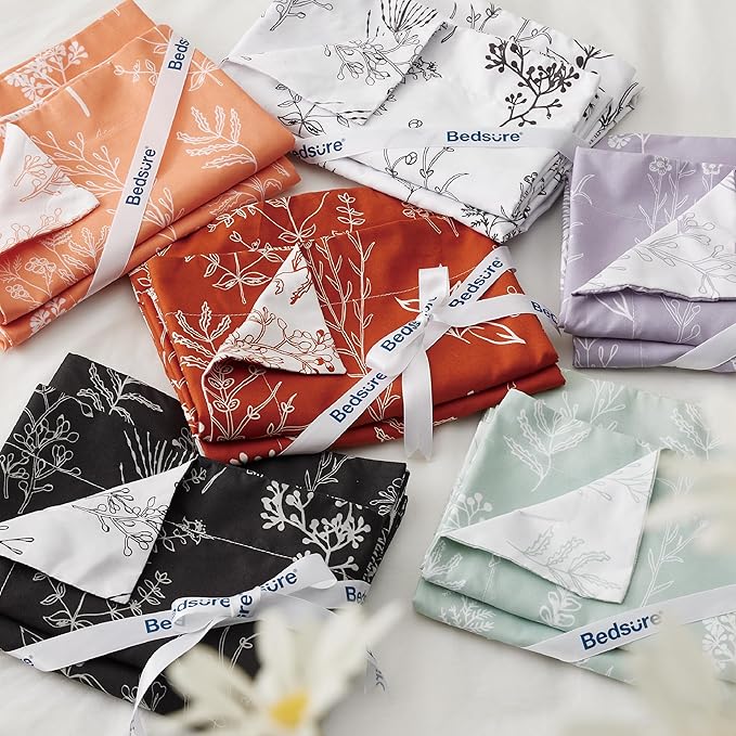 Bedsure Queen Comforter Set - Dusty Rose Bed Set, 3 Pieces Cute Floral Bedding, 1 Soft Reversible Botanical Flowers Comforter and 2 Pillow Shams