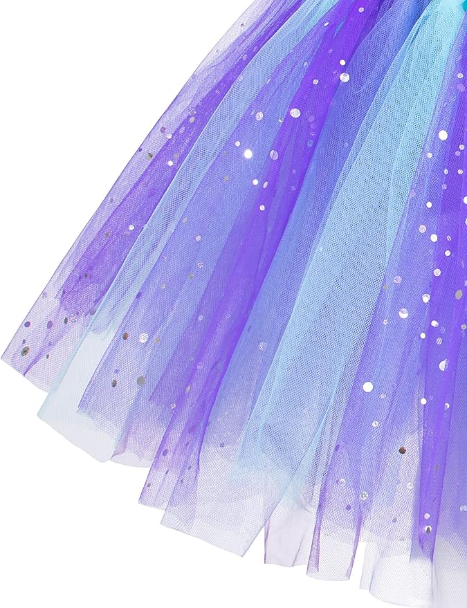 Little Mermaid Tutu Dress for Girls - Princess Mermaid Ariel Costume with Accessories