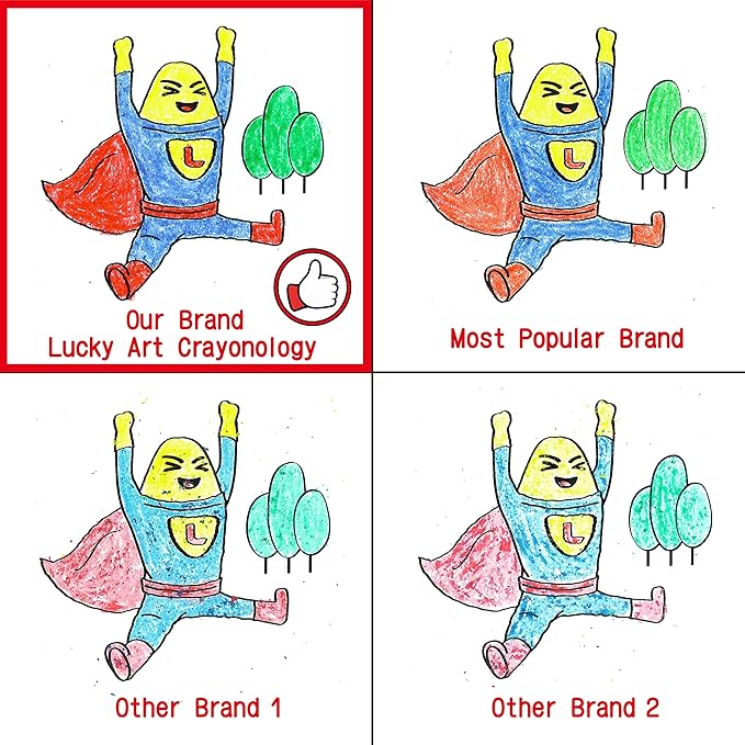 Lucky Art 20 Sets of 5 Packs (100 count) Jumbo Size Crayons - Mini Crayon Packs Non-Toxic Crayons; Crayons in bulk for Kids Party Favors, School Supplies for Teachers & Travel Crayons