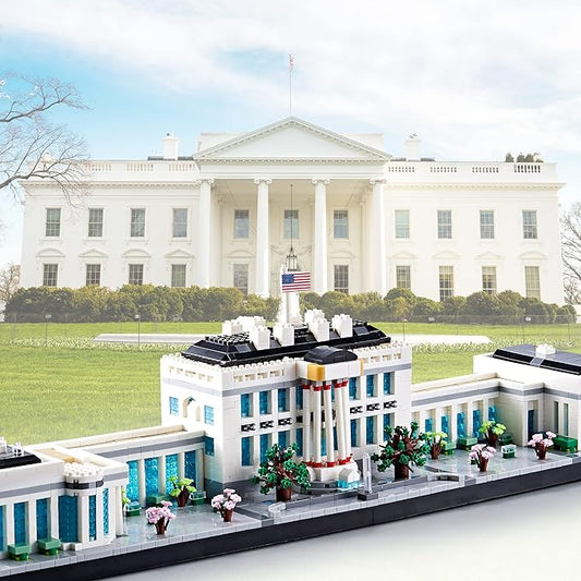 Architecture White House Modle Kit Micro Building Blocks Sets for Adults World Famous Landmark Collection Set U.S. Capital 3520 PCS for Teens 14+