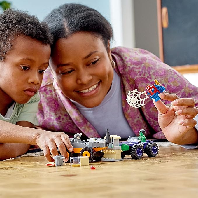 Lego 10782 Marvel Hulk vs. Rhino Monster Truck Showdown, Toy for Kids, Boys & Girls Age 4 Plus with Spider-Man Minifigure, Spidey and His Amazing Friends Series