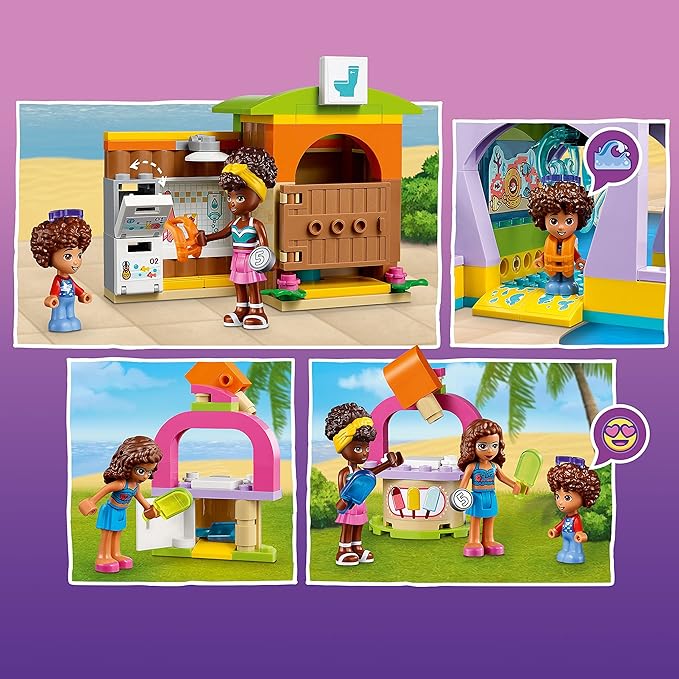 LEGO Friends Water Park Toy Building Set 41720 Pretend Play Kit with Swimming Pool Slides, Water Canons, and Two Mini-Dolls, Heartlake City Toy, Birthday Gift Idea for Kids Boys Girls Ages 6+ Years