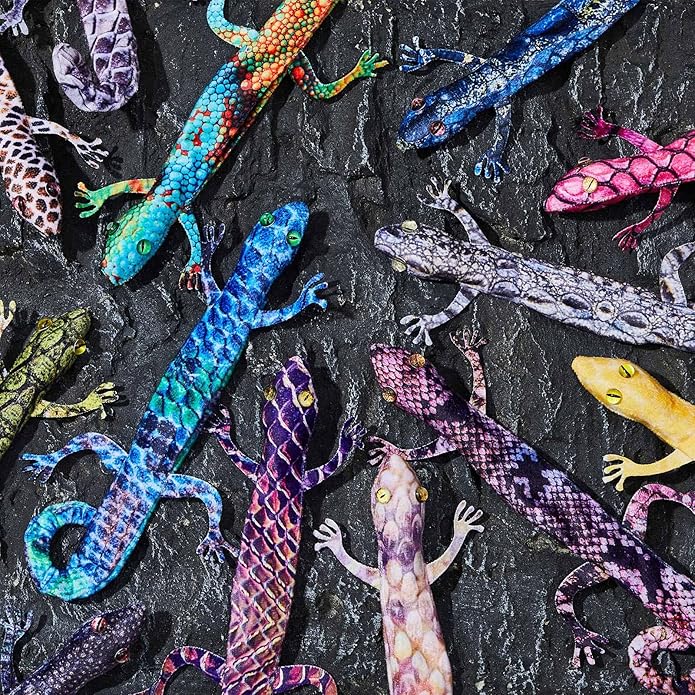 Chivao Lizard Snap Bracelet Reptile Party Favor, Stuffed Animal Slap Bracelets Jungle Snakes Party Favors Reptile Birthday Party Supplies for Boy Girl Christmas Party Gifts