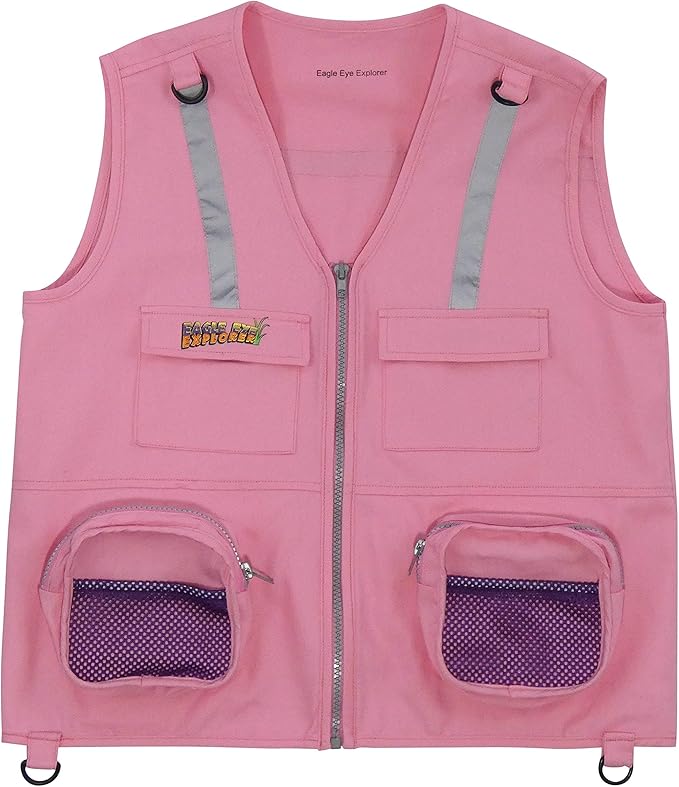 Kids Cargo Vest for Boys and Girls with Reflective Safety Straps