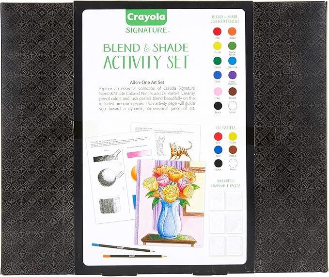 Crayola Blend & Shade Activity Set, Adult Coloring Art Set, 40Piece, Gift