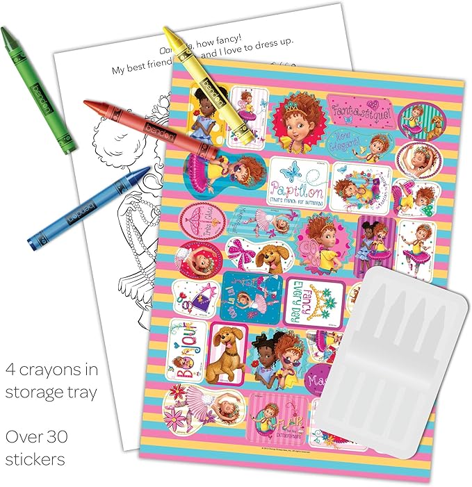 Fancy Nancy Coloring Book Set - Fancy Nancy Coloring and Activity Book with Crayons | Arts and Crafts Kit for Kids
