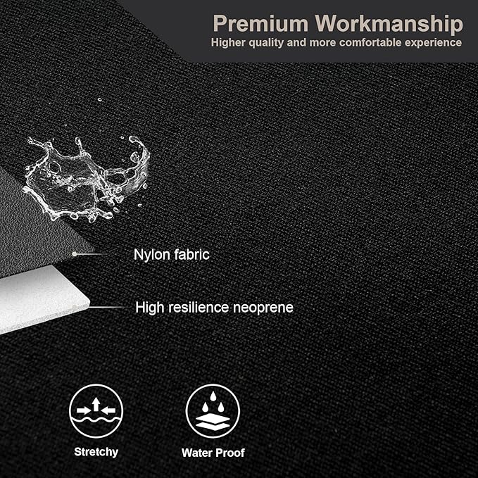 GIANT PANDA Center Console Cover Armrest Cover Cushion Fits Dodge RAM 1500 2500 3500 2009 2010 2011 2012 2013 2014 2015 2016 2017 2018, Scratch Resistant and Waterproof, Neoprene, Black