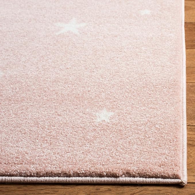 SAFAVIEH Carousel Kids Collection Runner Rug - 2' x 8', Pink & Ivory, Doe Design, Non-Shedding & Easy Care, Ideal for High Traffic Areas for Boys & Girls in Playroom, Nursery, Bedroom (CRK191P)