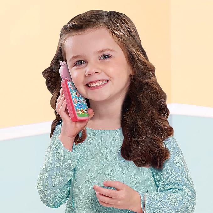 Just Play Peppa Pig Have a Chat Cell Phone, Toy Phone with Realistic Sounds and Light Up Buttons, Kids Toys for Ages 3 Up