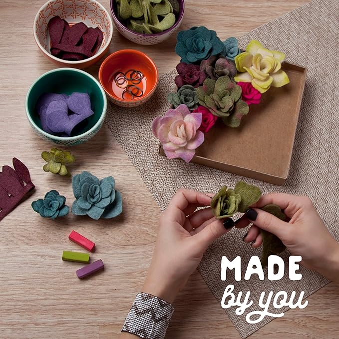 Craft Crush — Felt Succulents Craft Kit — Display Kit — Fun & Easy — Ages 13+, Small