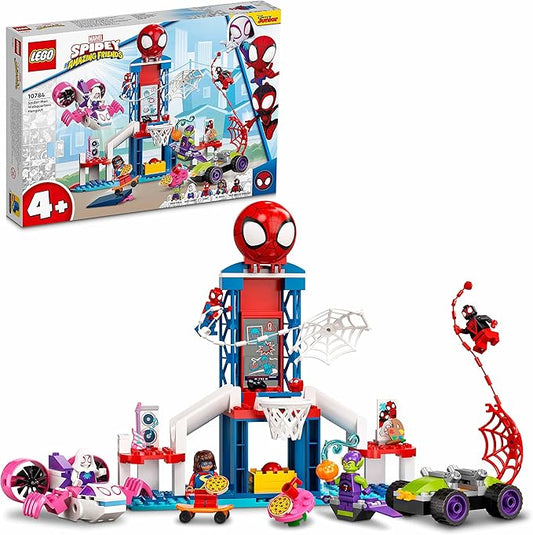 LEGO® Super Heroes Marvel Spidey and His Amazing Friends Spider-Man Webquarters Hangout 10784 Building Kit;Marvel Minifigures