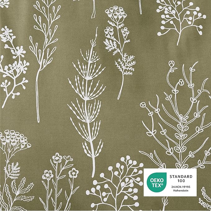 Bedsure California King Comforter Set - Olive Green Bed Set, 3 Pieces Cute Floral Bedding, 1 Soft Reversible Botanical Flowers Comforter and 2 Pillow Shams