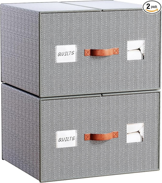 2 Pack Large Storage Bags for Comforters & Blankets, 70L Heavy-Duty blanket Organizers with Reinforced Walls ，Foldable 21"x18"x11" Space-Saving Design for Bedding Storage & sheet storage