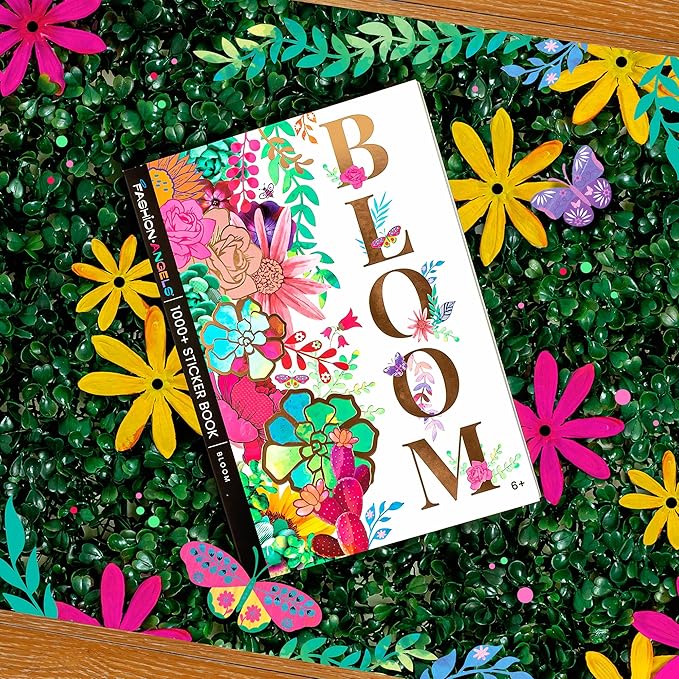 Fashion Angels 1,000+ Bloom Sticker Book, Includes Fun & Colorful Craft Flower Stickers, Ideal for Accessorizing Kids & Adults Notebooks, Scrapbooks & More