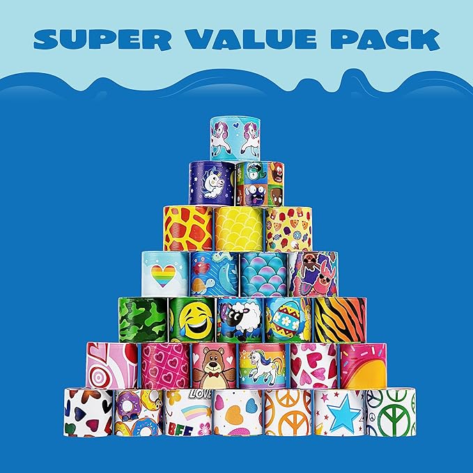 JOYIN 60 Pcs Slap Bracelets for Kids Bulk Wristbands with Animals, Friendship, Heart Print 36 Designs, for kids Easter Party Favors, Classroom Prizes Exchanging Gifts