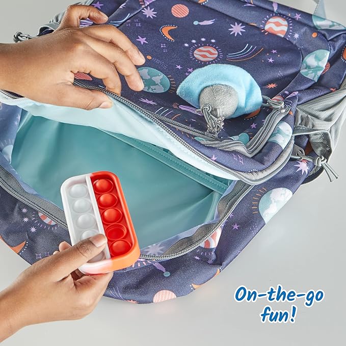 hand2mind Ten Frame Sensory Bubble Poppers, Pop Fidget Toys for Kids, Math Manipulatives Kindergarten, Counting Toys, Fine Motor Toys, Fidgets for Classroom, Calm Down Corner Supplies (Set of 6)