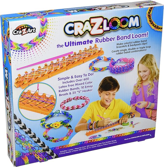 Cra-Z-Art Cra-Z-Loom Ultimate Rubber Band Bracelet Maker Activity Kit for Ages 8 and Up (packaging may vary)