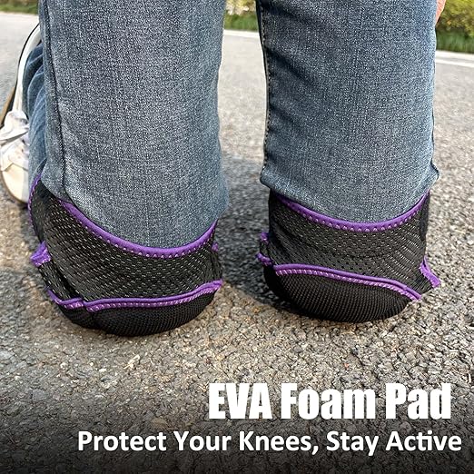 Knee Pads for Cleaning Floors for Women, Mens Knee Pads for Mechanic & Repair Work, Anti-Slip & Safety Knee Cushion for Kneeling on Hard Floor, Fit for Gardeners, Carpenters for Christmas, Purple Large